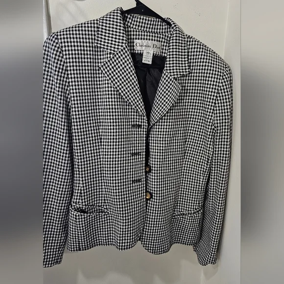 Christian Dior Plaid Print Blazer. - Picture 7 of 10